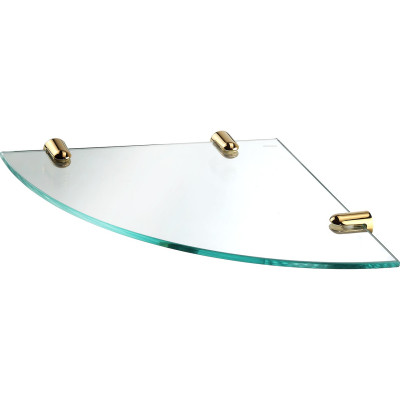 Полка стеклянная угловая WASSERKRAFT K-533POLISHED GOLD